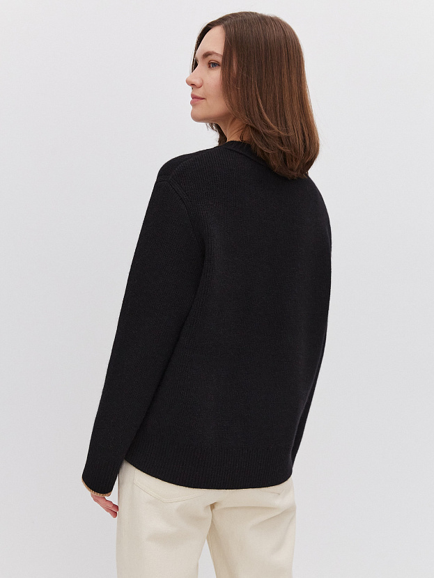 Амега кардиган трикотажный (черный, 44-46)