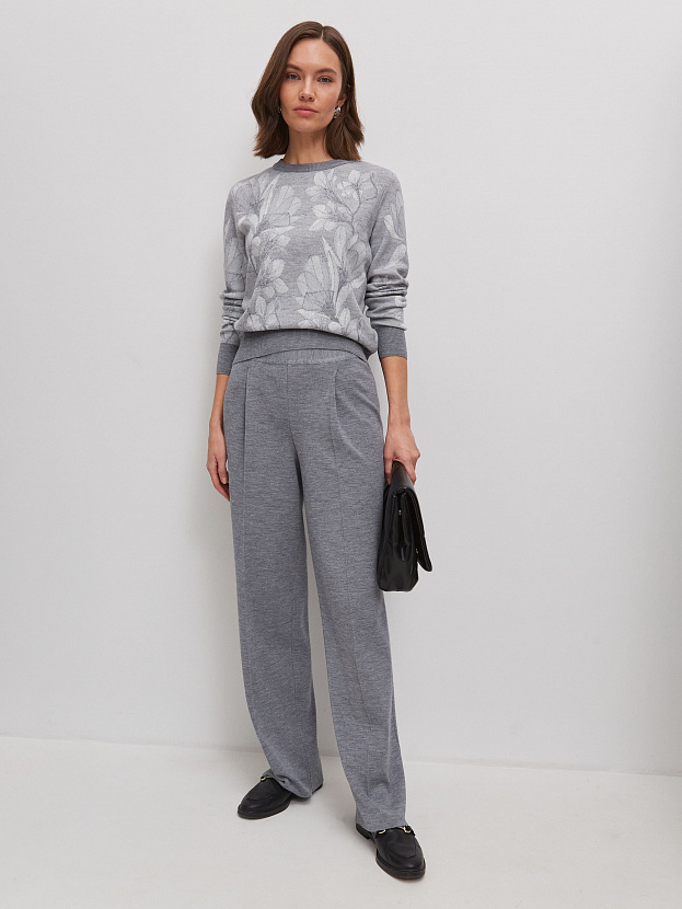 Арно брюки трикотажные (серый меланж, 44-46/164-170)