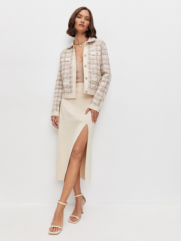 Лоск юбка трикотажная (кремовый, 46)