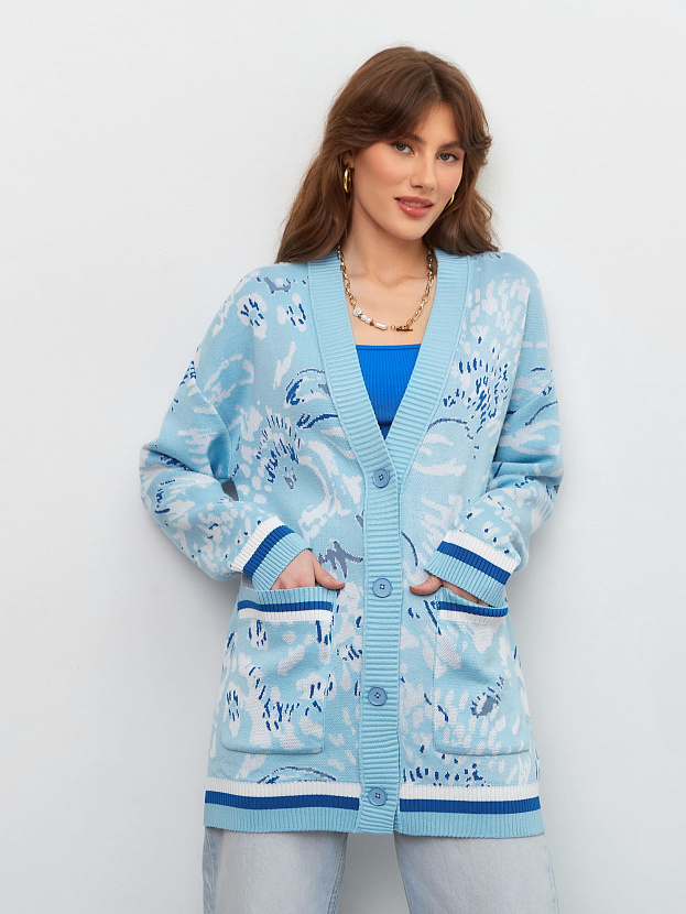 Гарда кардиган трикотажный (голубой, 44-46)