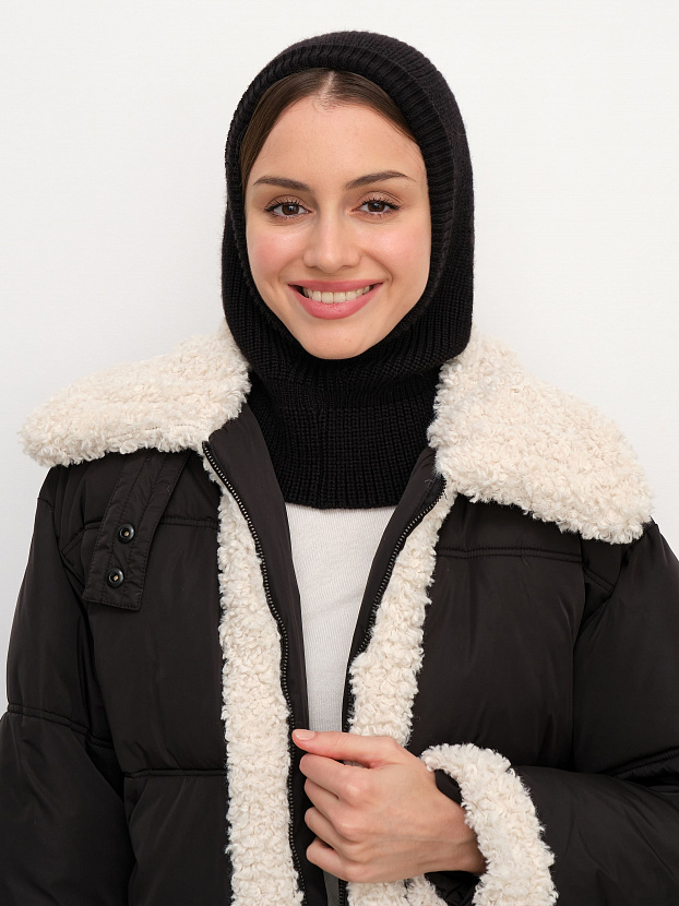 Экрю капор трикотажный (черный, 56-58)