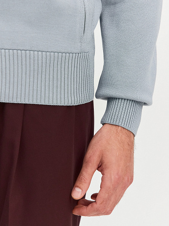 Кардиган мужской из хлопка с карманами на молнии