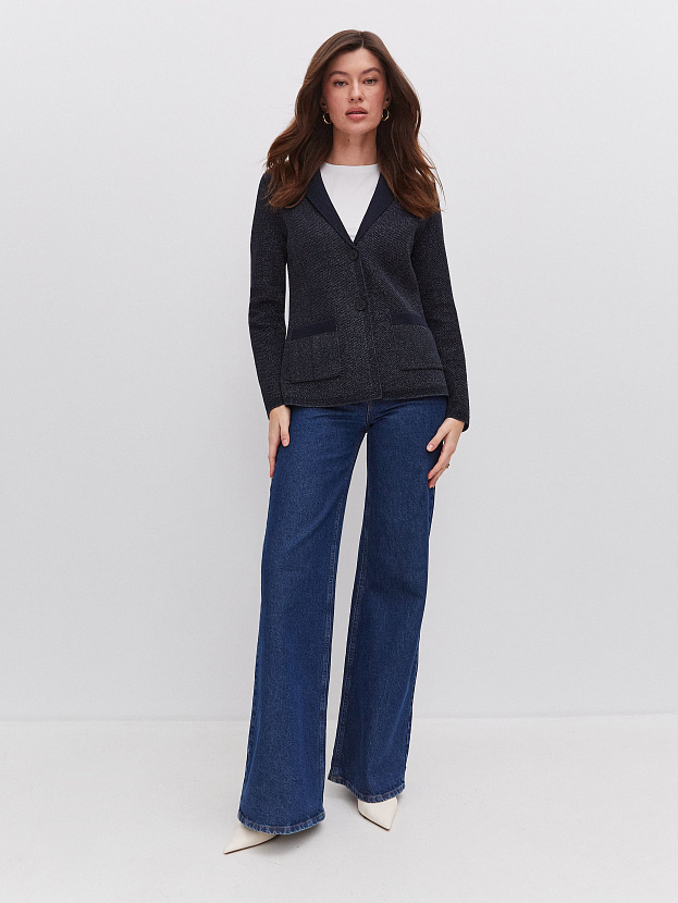 Шайн жакет трикотажный (т.синий, 46)