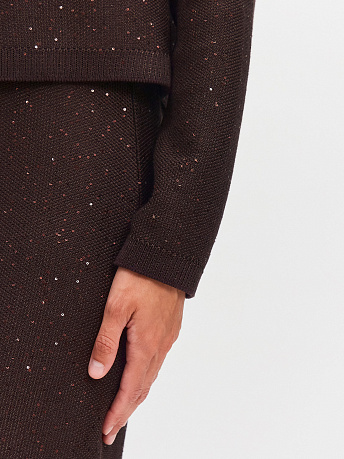 Кардиган из хлопка с пайетками Эллис