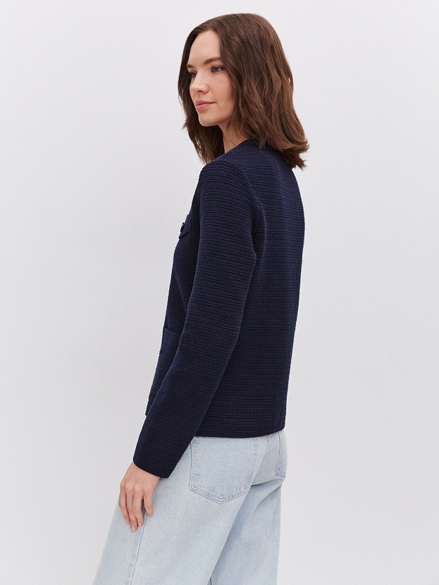 Шарм жакет трикотажный (синий, 46)