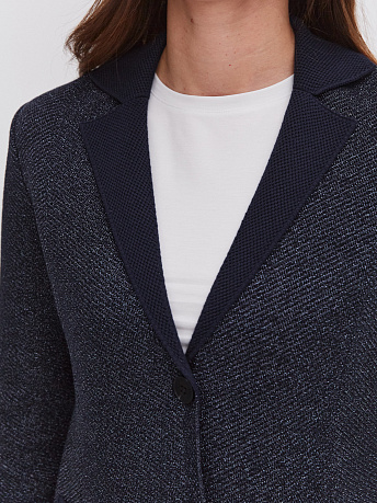 Жакет полуприталенный с люрексом Шайн