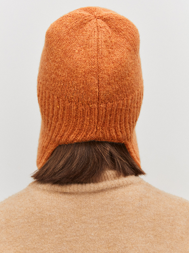 Онтарио шапка-ушанка трикотажная (оранжевый, 56-58)