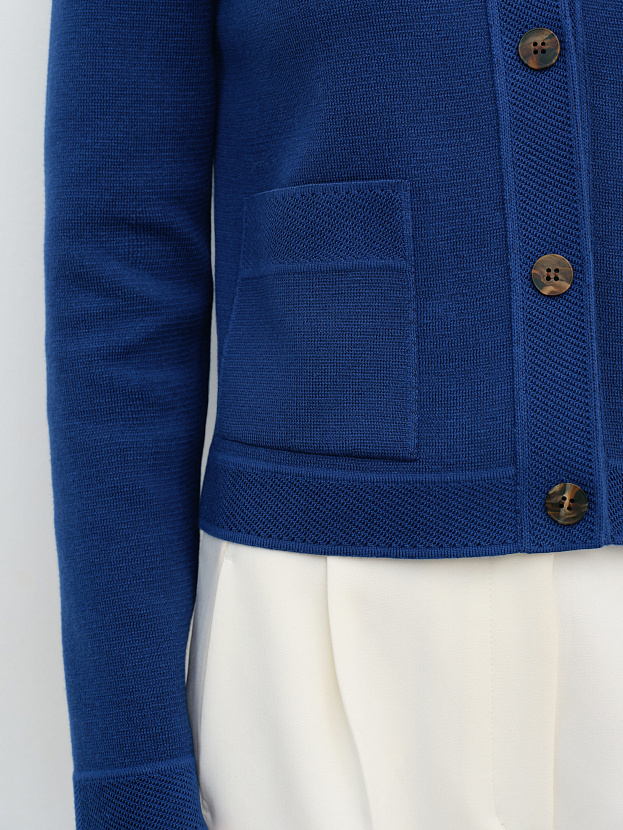 Ницца жакет трикотажный (синий, 46)