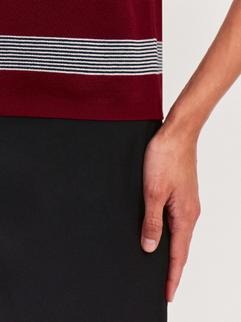 Футболка-поло в полоску Лаура