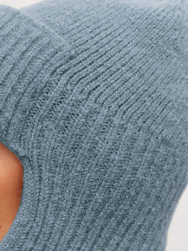 Онтарио шапка-ушанка трикотажная (голубой, 56-58)