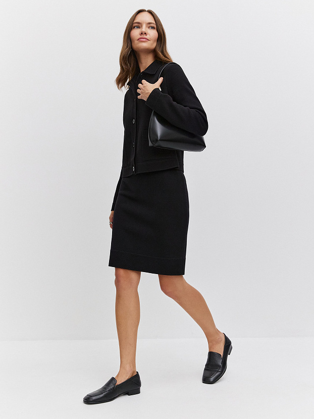 Ницца юбка трикотажная (черный, 46)