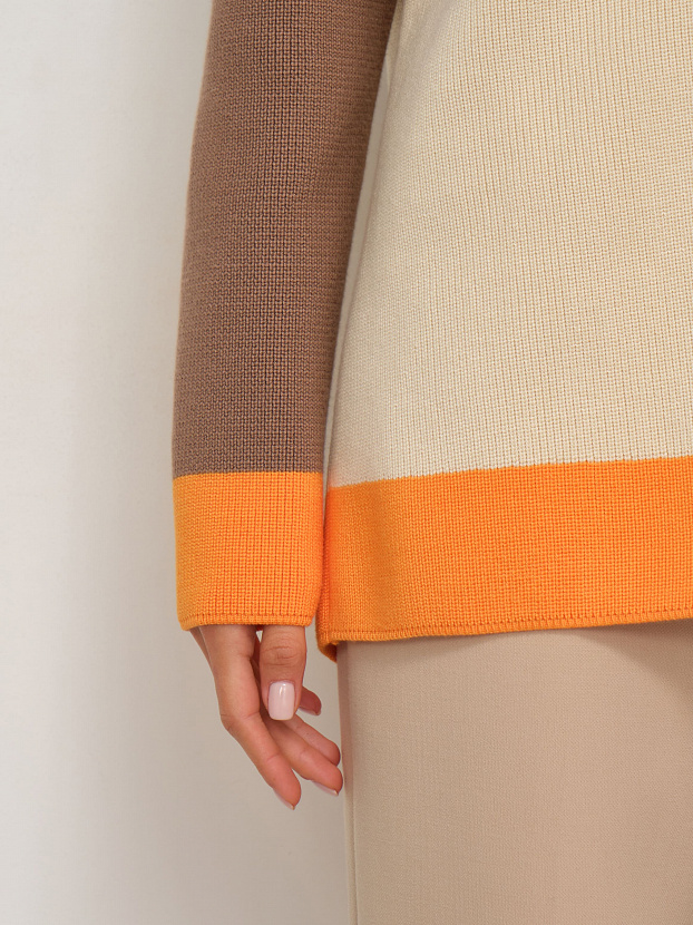 Родос кардиган трикотажный (кремовый/какао, 44-46)