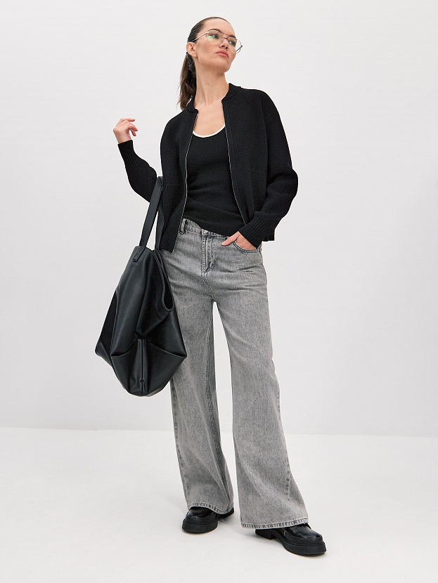 Честер джемпер (бомбер) трикотажный (черный, 44-46)