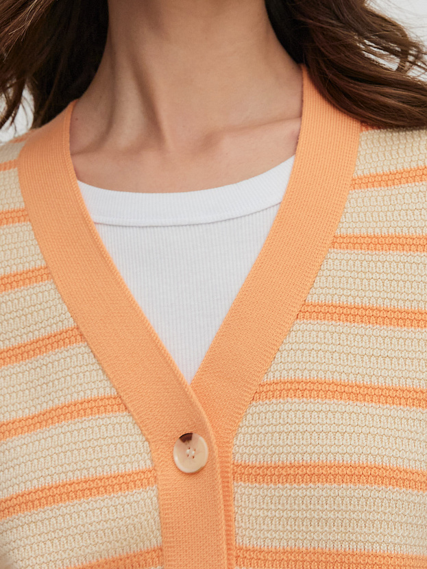 Ева кардиган трикотажный (кремовый, 44-46)