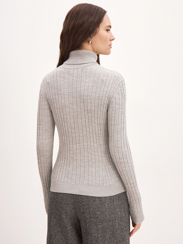 Китон водолазка трикотажная (светло-серый меланж, 44-46)