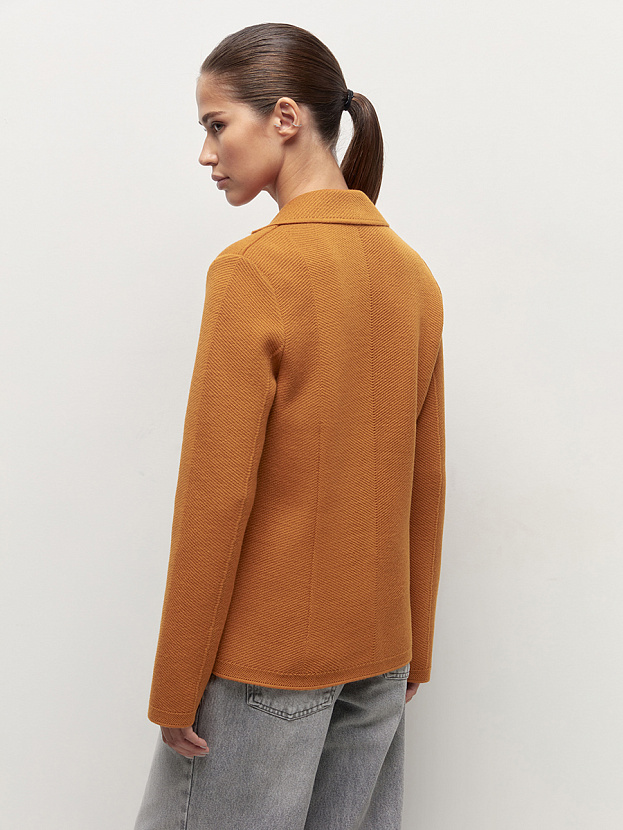 Имбирь жакет трикотажный (оранжевый, 46)