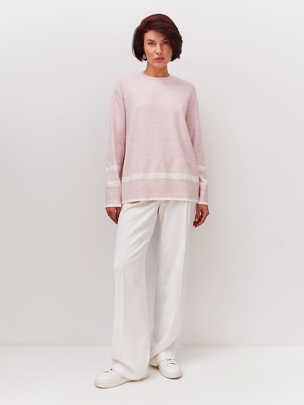 Стрит джемпер трикотажный (бледно-розовый, 44-46)