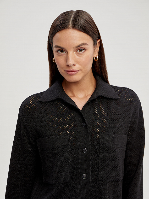 Джули кардиган трикотажный (черный, 44-46)