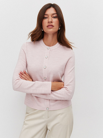 Кардиган из шерсти мериноса и вискозы Мята