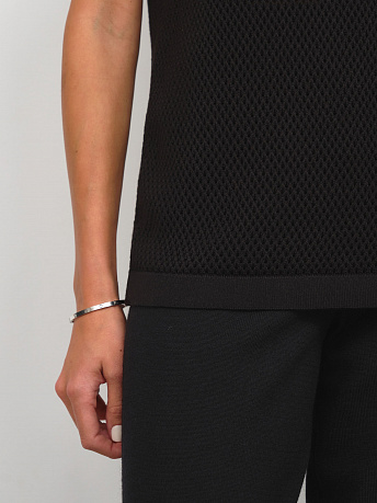 Майка с перфорацией из хлопка Мусс