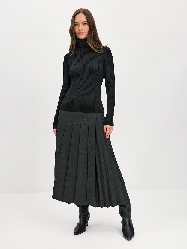 Инди водолазка трикотажная (черный, 44-46)