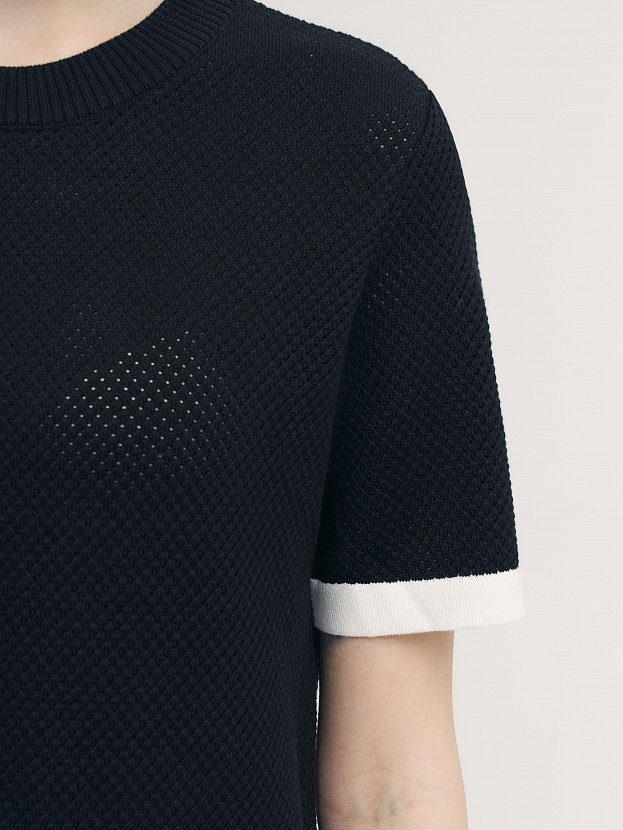 Элмонд джемпер (футболка) трикотажный (черный, 44-46)