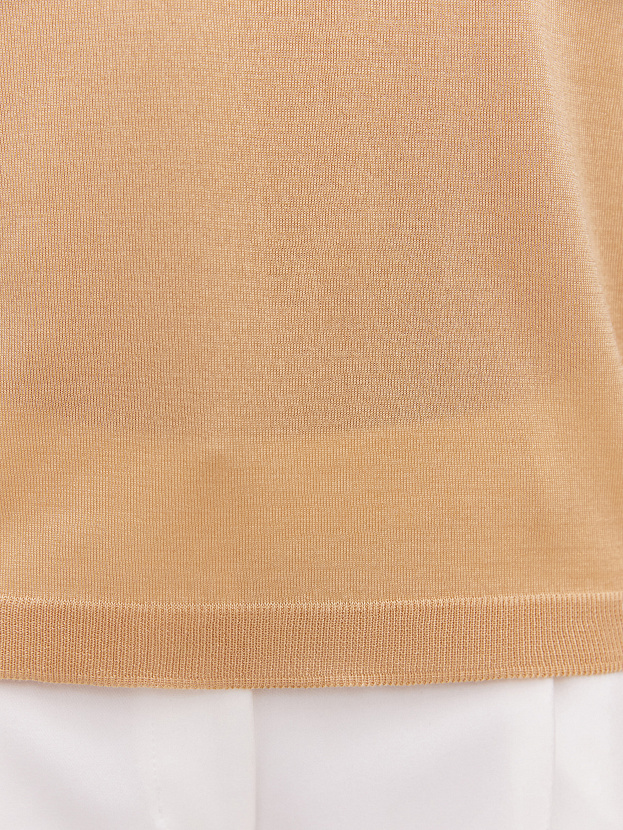 Адель джемпер (футболка) трикотажный (светло-бежевый, 44-46)