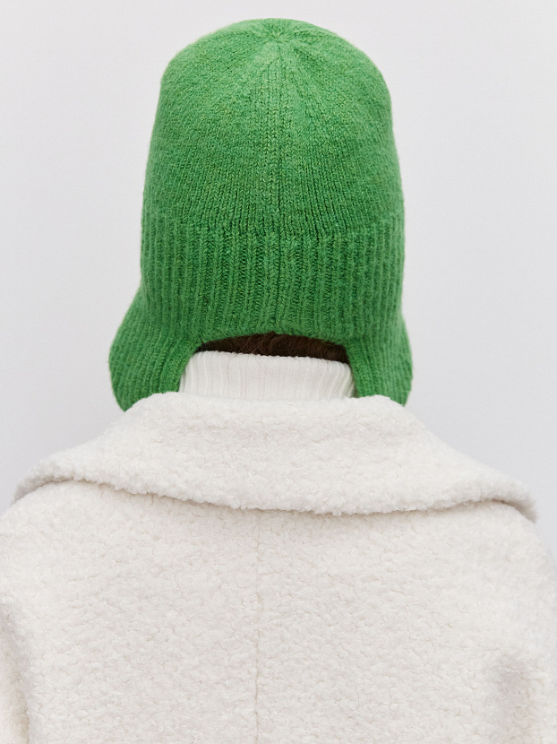 Онтарио шапка-ушанка трикотажная (ярко-зеленый, 56-58)