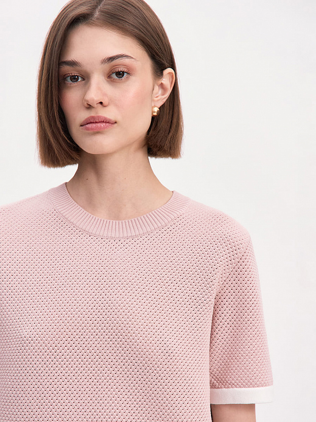 Элмонд джемпер (футболка) трикотажный (пудровый, 44-46)