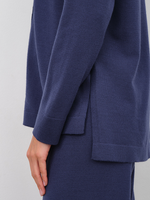 Джемми костюм ( рубашка+брюки ) трикотажный (синий, 40-42/164-170)