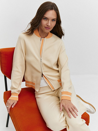 Бомбер из хлопка с полосками Сиетл