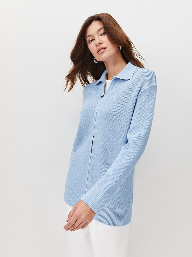 Лира кардиган трикотажный (голубой, 44-46)