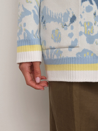 Кардиган из вискозы с жаккардовым рисунком Гарда