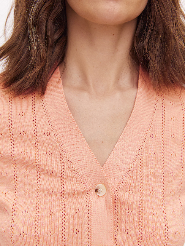Джеси кардиган трикотажный (лососевый, 46)