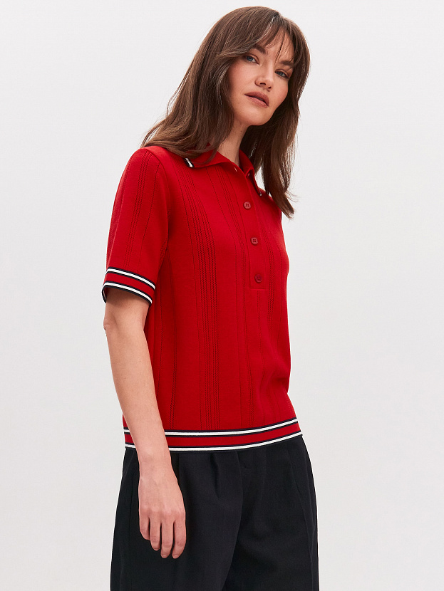 Данте джемпер (футболка) трикотажный (красный/темно-синий, 44-46)