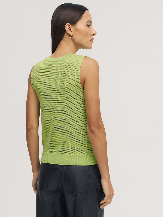 Терри джемпер без рукавов трикотажный (св.салатовый, 44-46)