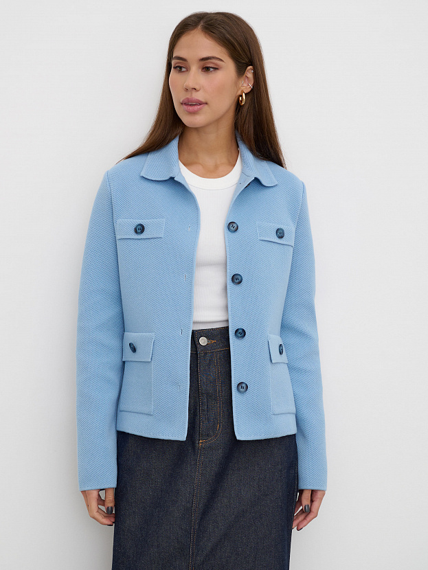 Марсо жакет трикотажный (голубой, 46)