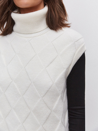 Жилет с шерстью мериноса и кид-мохером Дарина