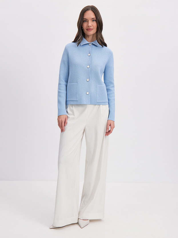 Милена жакет трикотажный (голубой, 44-46)