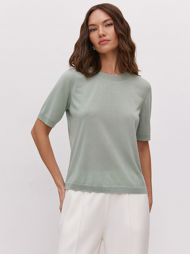 Адель джемпер (футболка) трикотажный (св.зеленый, 56-58)