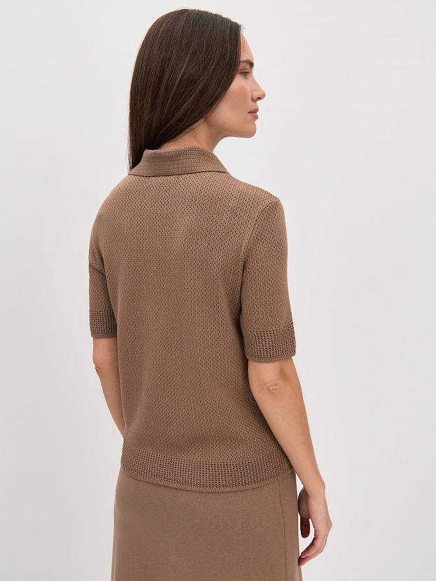 Симоне джемпер (футболка) трикотажный (какао, 44-46)