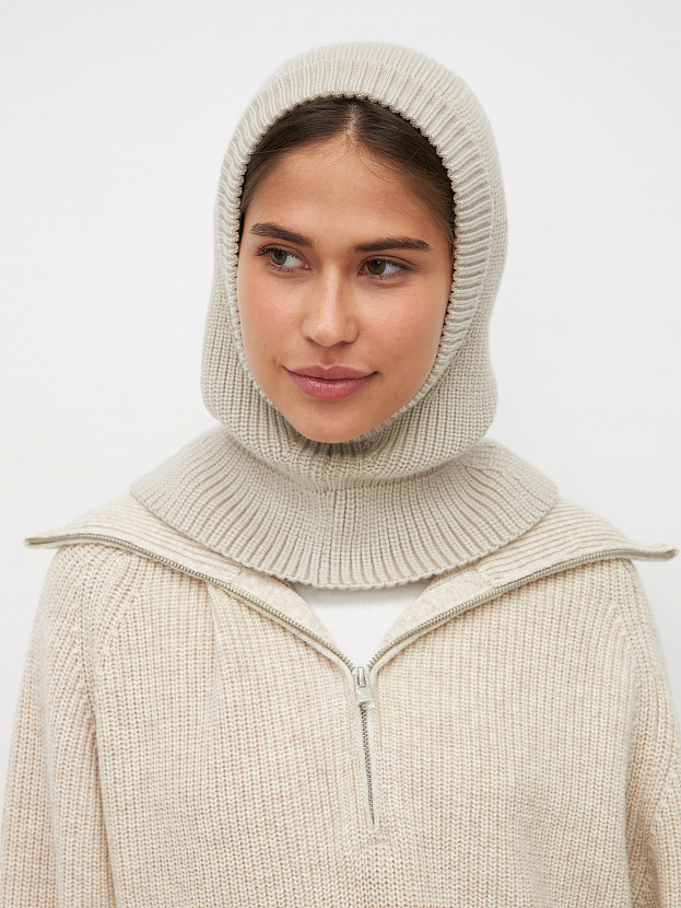 Экрю капор трикотажный (светло-песочный, 56-58)