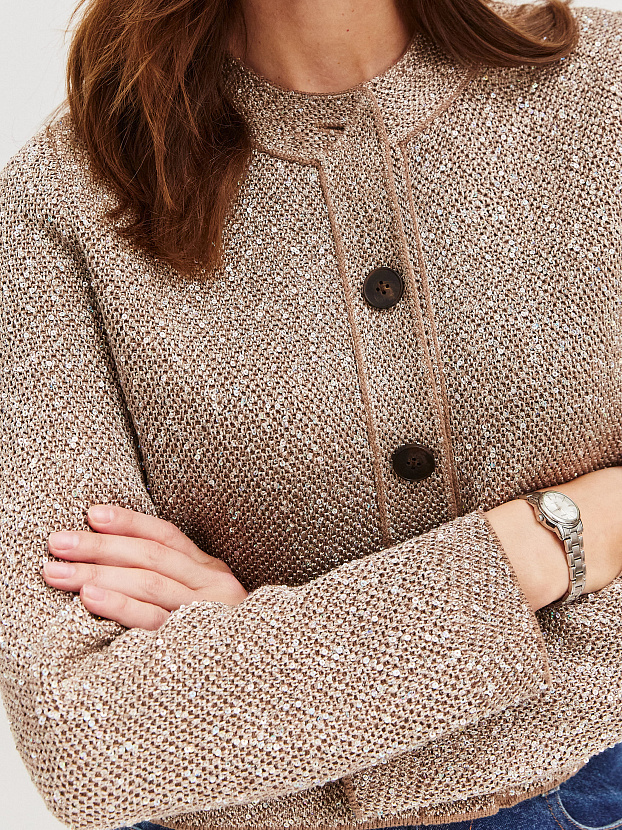 Антарес жакет трикотажный (т.бежевый, 44-46)