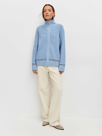 Джемпер из хлопка с акцентной полоской Бельгия