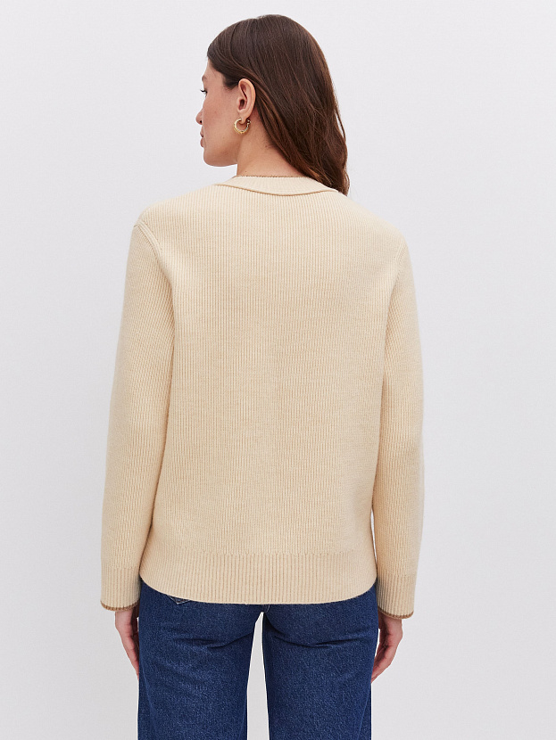 Амега кардиган трикотажный (кремовый, 44-46)