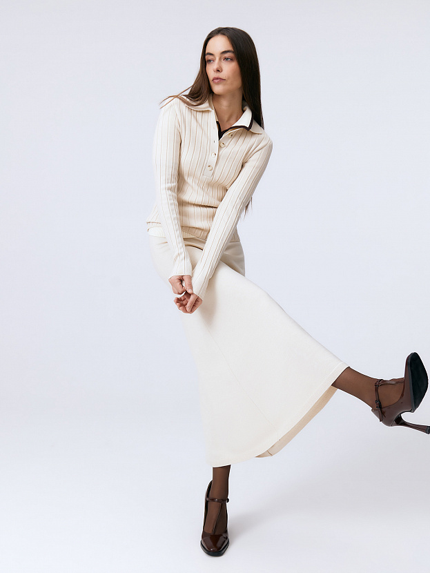 Мисти юбка трикотажная (кремовый, 44-46)