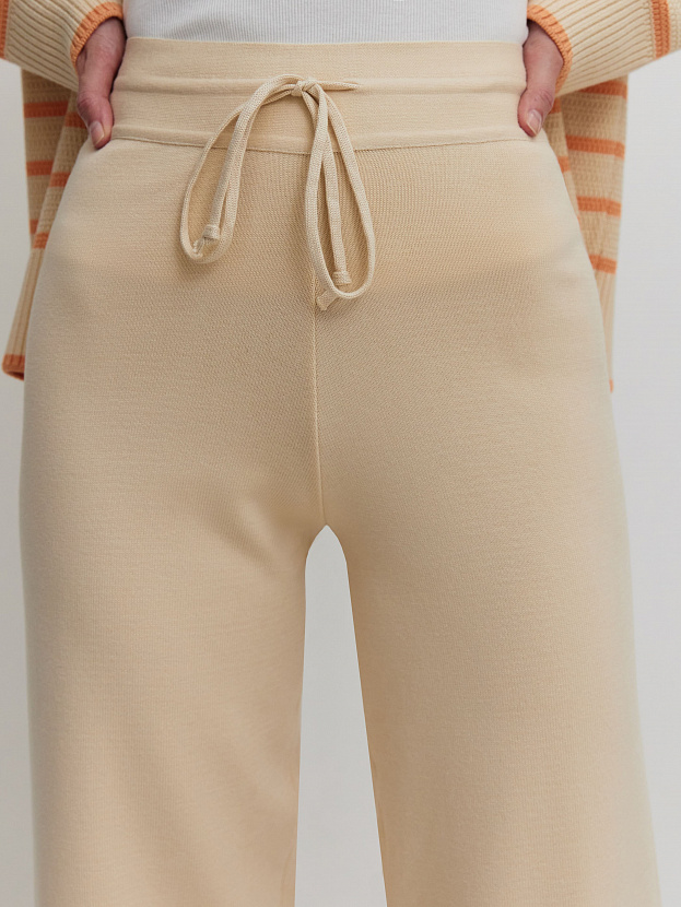 Палаццо брюки трикотажные (кремовый, 40-42/164-170)