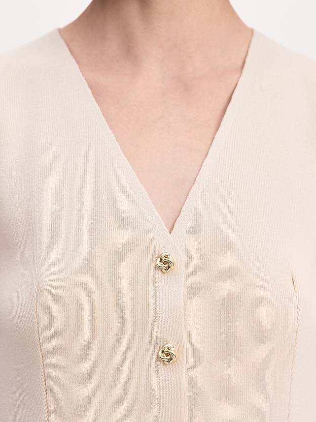 Тиффани жилет трикотажный (кремовый, 44-46)