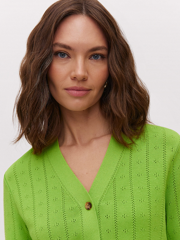 Джеси кардиган трикотажный (салатовый, 46)