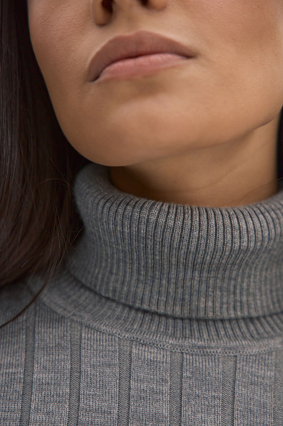 Веста водолазка трикотажная (серый меланж, 44-46)